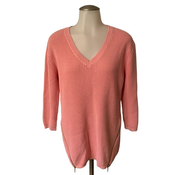 Tyler Boe Mineral Wash Shaker Sweater in the color Peony - Picture 4 of 5